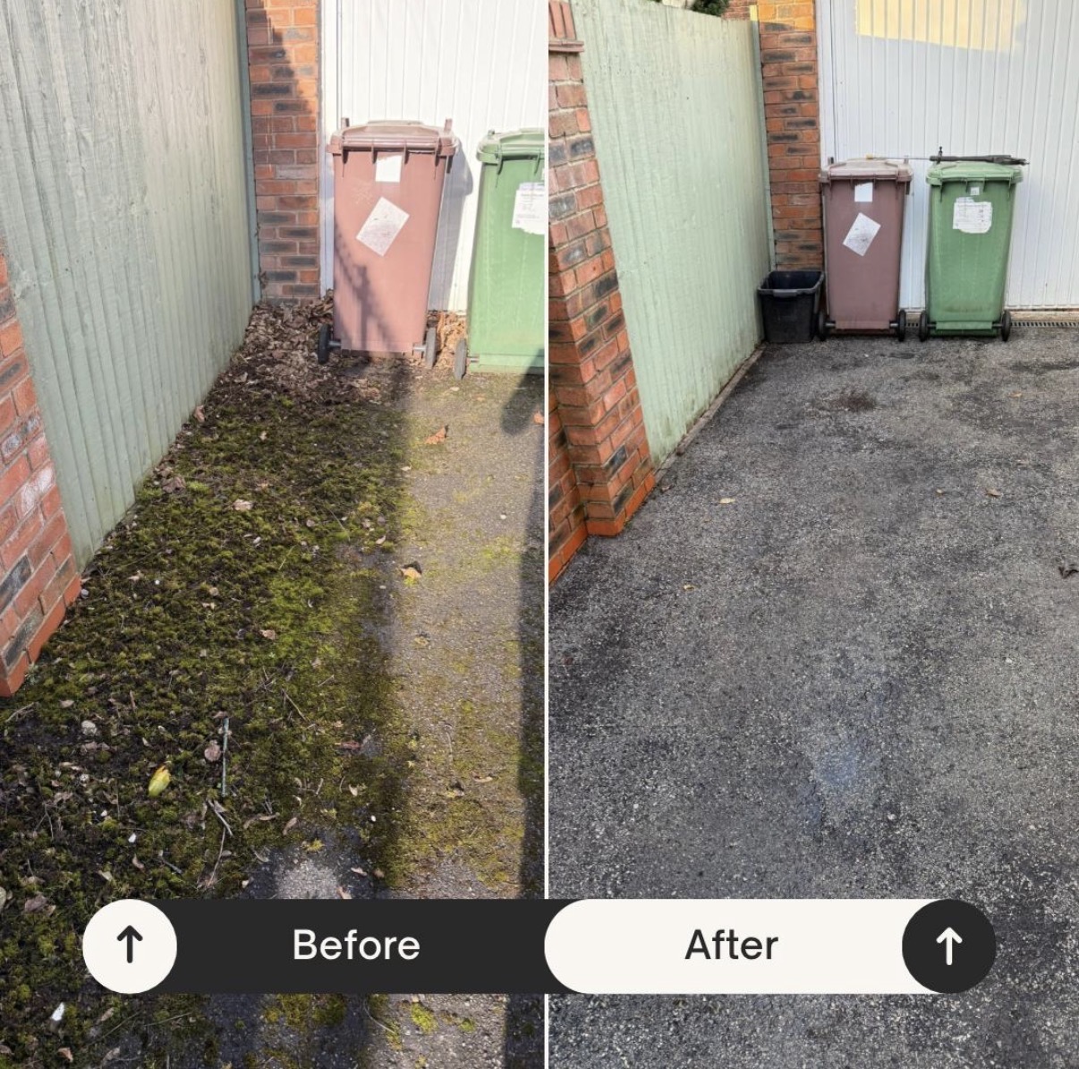 Exterior cleaning result