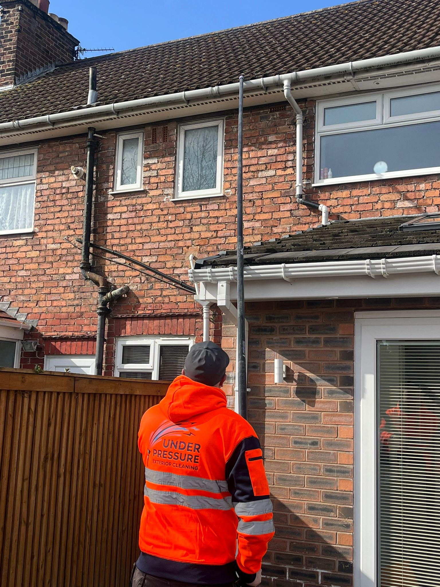 gutter cleaning result