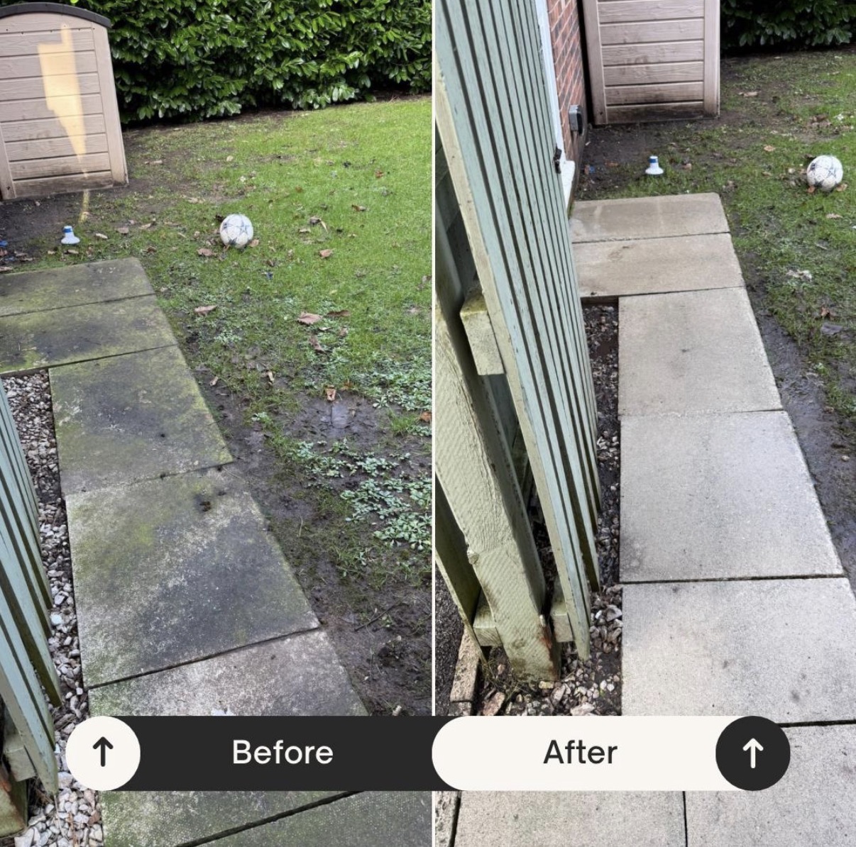 Exterior cleaning result